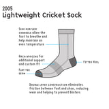 Cricket Sock Lightweight Double Layer
