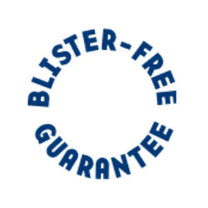 blister free guarantee logo